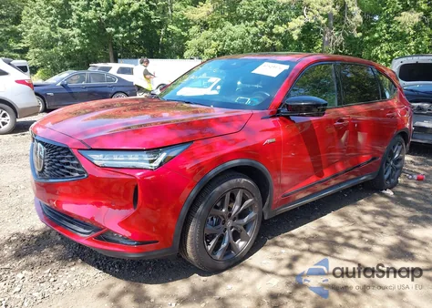 2022 Acura Mdx A-Spec Package из США, поврежденный, VIN 5J8YE1H0XNL016373